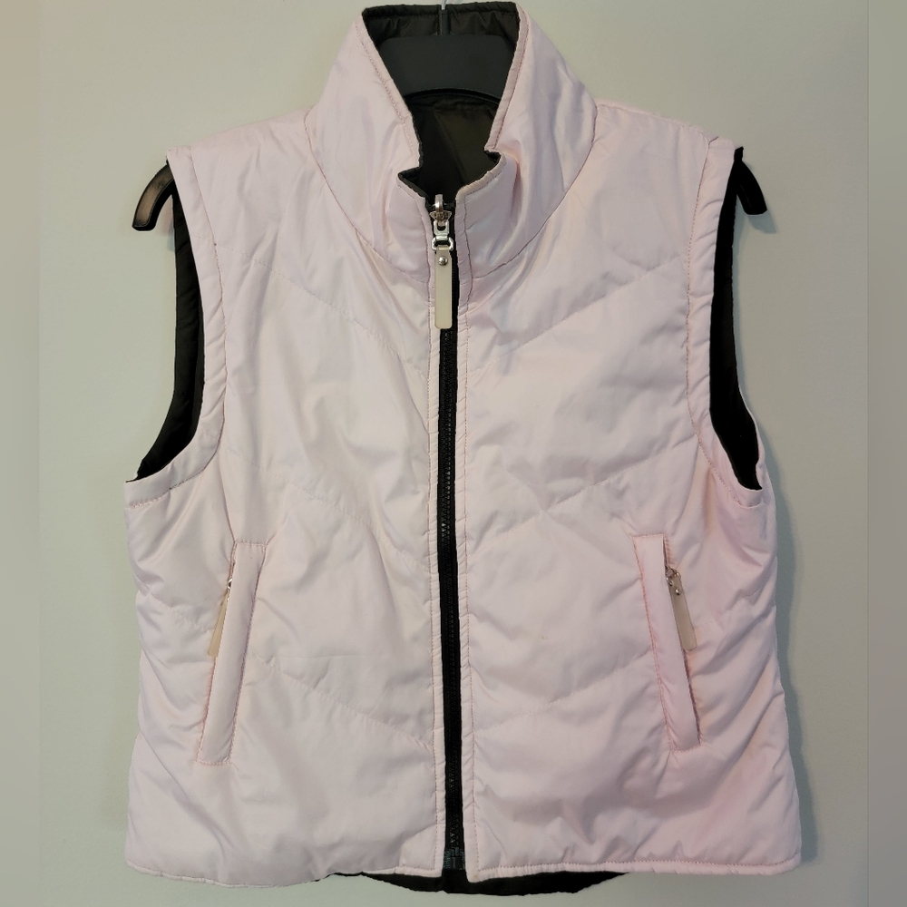 Mariposa Reversible Baby Pink/Dark Brown Vest Size Small - Women